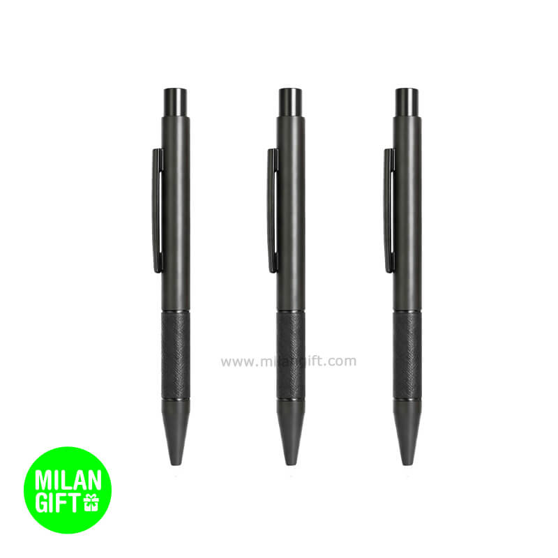 خودکار فلزی مشکی تبلیغاتی کد 022 با بدنه مات